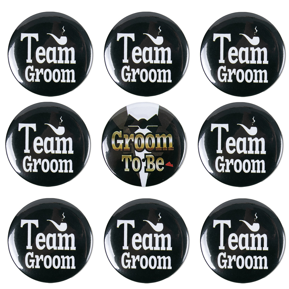 Men'S Grooming Ideas - 1-12pcs 학사 파티 배지 핀 팀